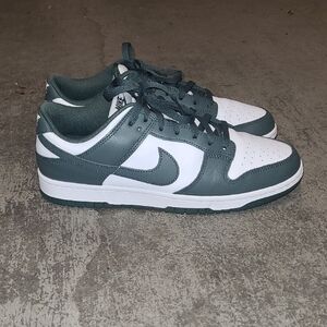 Mint Condition Nike Dunk Low Vintage Green and White Sneakers